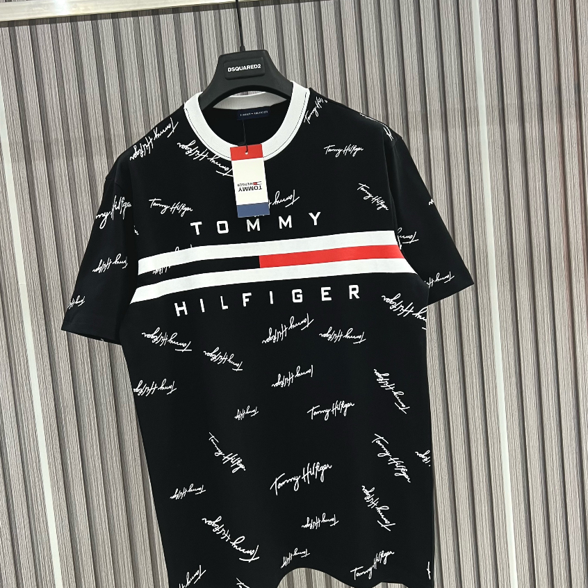 Áo Phông Nam Tomy Chữ Ký Full Áo  Hot Tren 2023 Chất Liệu Cotton Mịn Thấm Hút Mồ Hôi