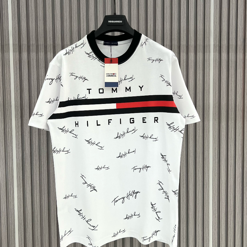 Áo Phông Nam Tomy Chữ Ký Full Áo  Hot Tren 2023 Chất Liệu Cotton Mịn Thấm Hút Mồ Hôi
