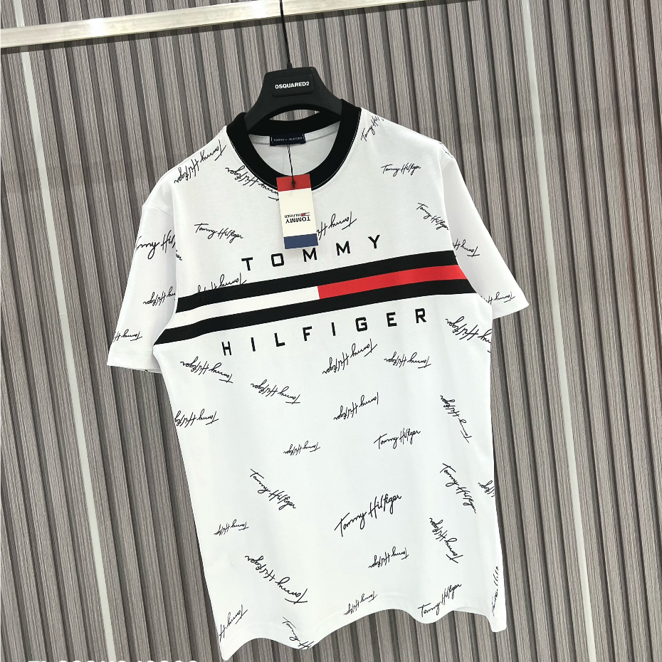 Áo Phông Nam Tomy Chữ Ký Full Áo  Hot Tren 2023 Chất Liệu Cotton Mịn Thấm Hút Mồ Hôi