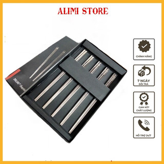 Hộp 5 đôi đũa ăn cơm cao cấp inox 304 kháng khuẩn chống trơn trượt