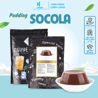 Bột pudding socola hucha bịch 1kg, nguyên liệu hucha