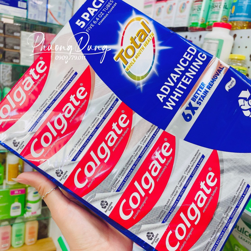 Kem đánh trắng răng Colgate Total Advanced Whitening Better Stain Removal chuẩn Mỹ