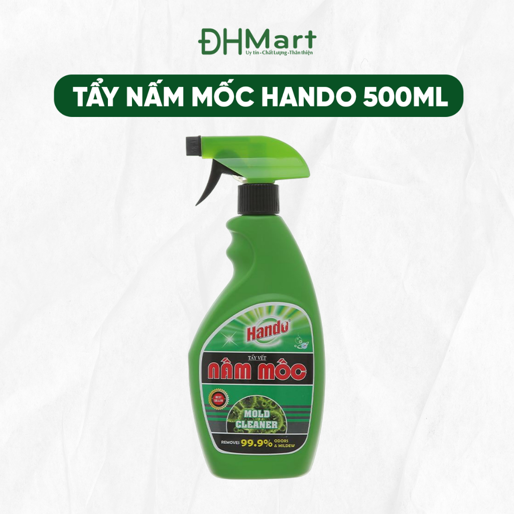 Dung dịch tẩy nấm mốc đa năng Hando chai xịt 500ml cho nhiều bề mặt, tẩy trằng quần áo, đồ vật bị nấm mốc