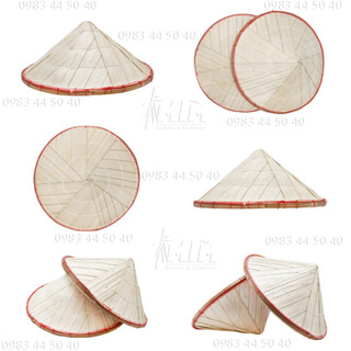 Nón lá nhí (mini) decor, trang trí kết hợp với quang gánh, giỏ hoa / Dùng để đội cho thú cưng.