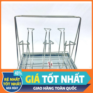 Úp cốc vuông inox Sài Gòn 6 cốc