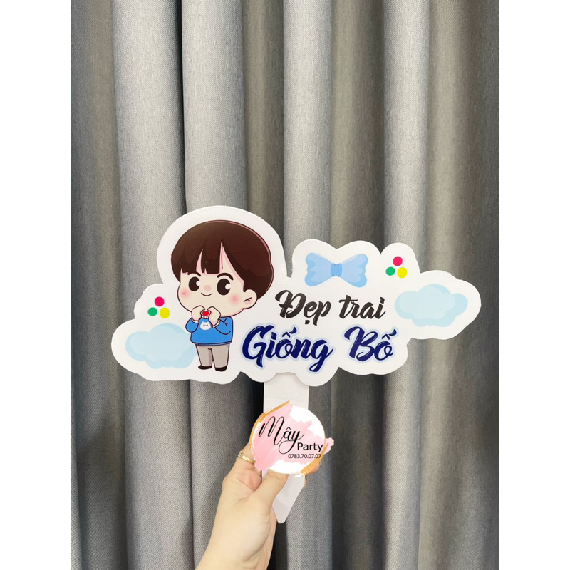 Hastag/Bảng cầm tay có sẵn hoặc thiết kế theo yêu cầu khách hàng - Mây Party