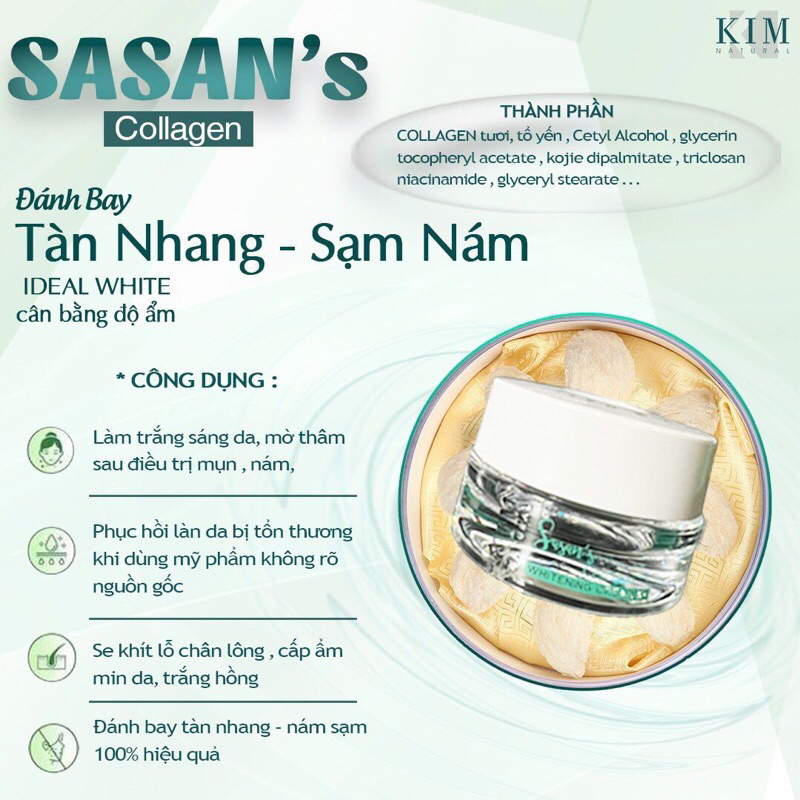 KEM SASAN COLLAGEN MẪU MỚI