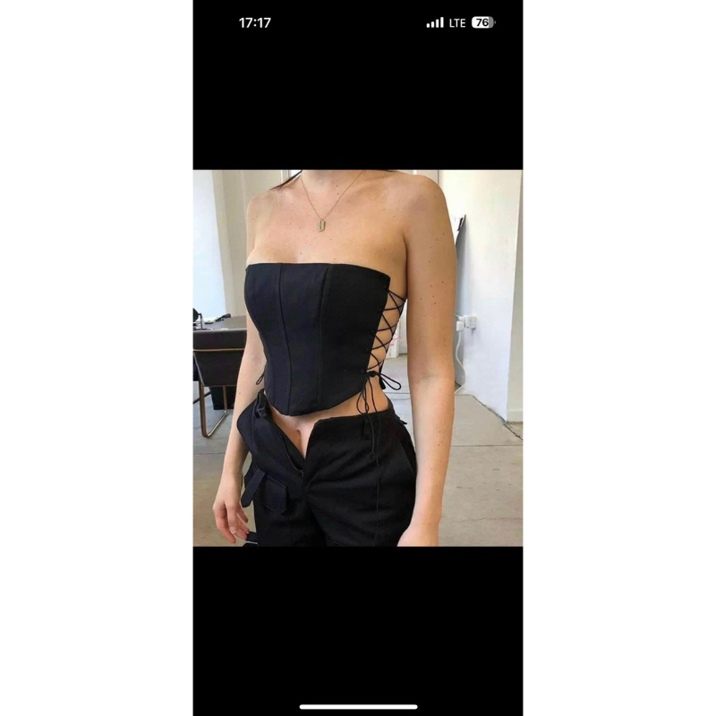 Áo croptop hở thắt eo sexy