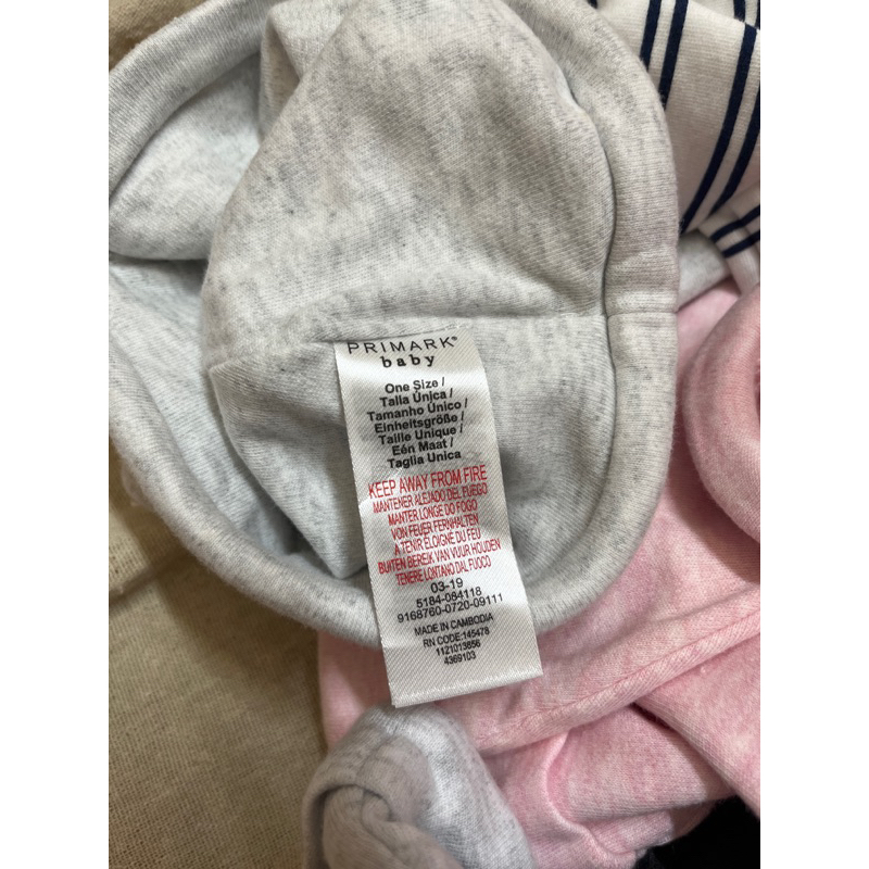 Mũ sơ sinh cotton xuất dư cho bé nhiều hãng size 0-6m