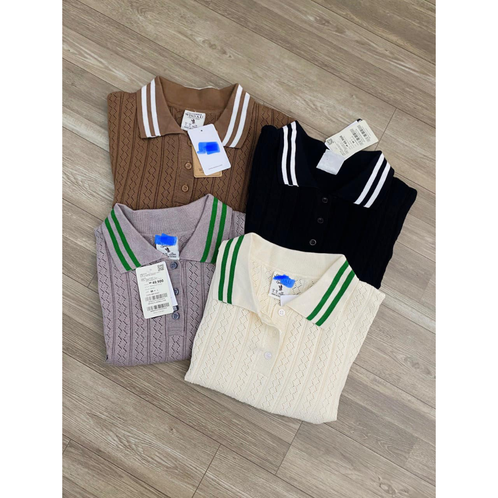 Áo len polo dệt kim Wh…oau đẹp lứm