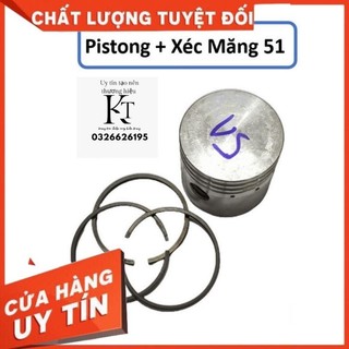 Bộ piston kèm bạc hơi 51 máy nén khí/ Pistong + Xéc măng máy nén khí 51