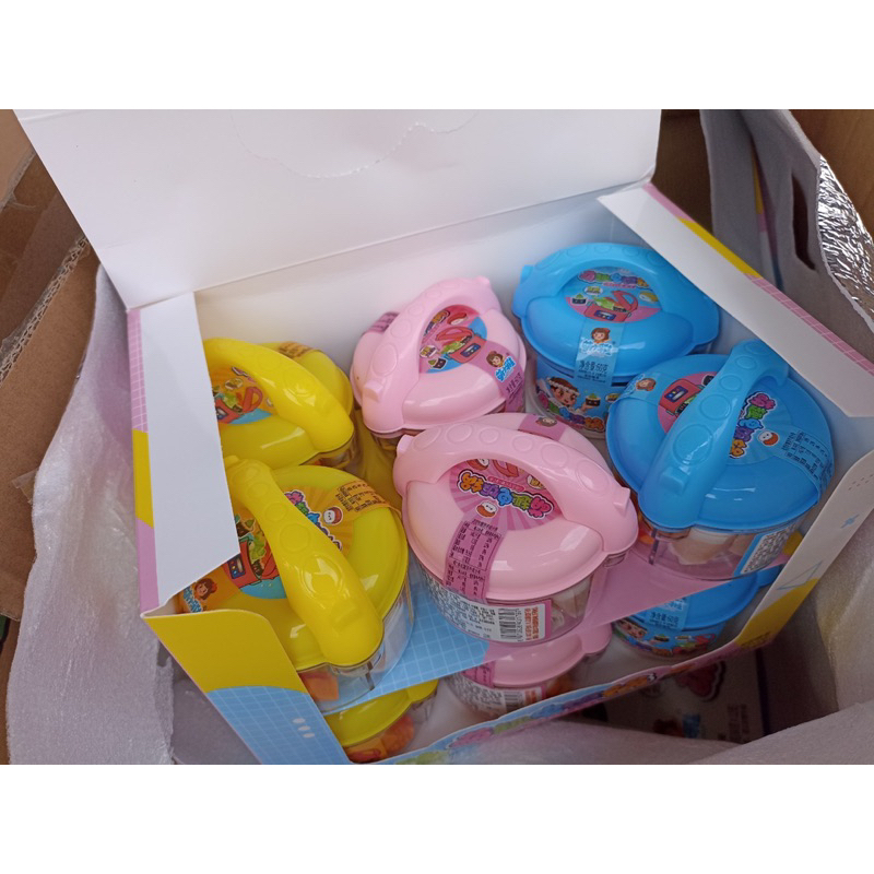 Hộp 12 lọ kẹo dẻo hambeger hình nồi cơm điện 2 ngăn