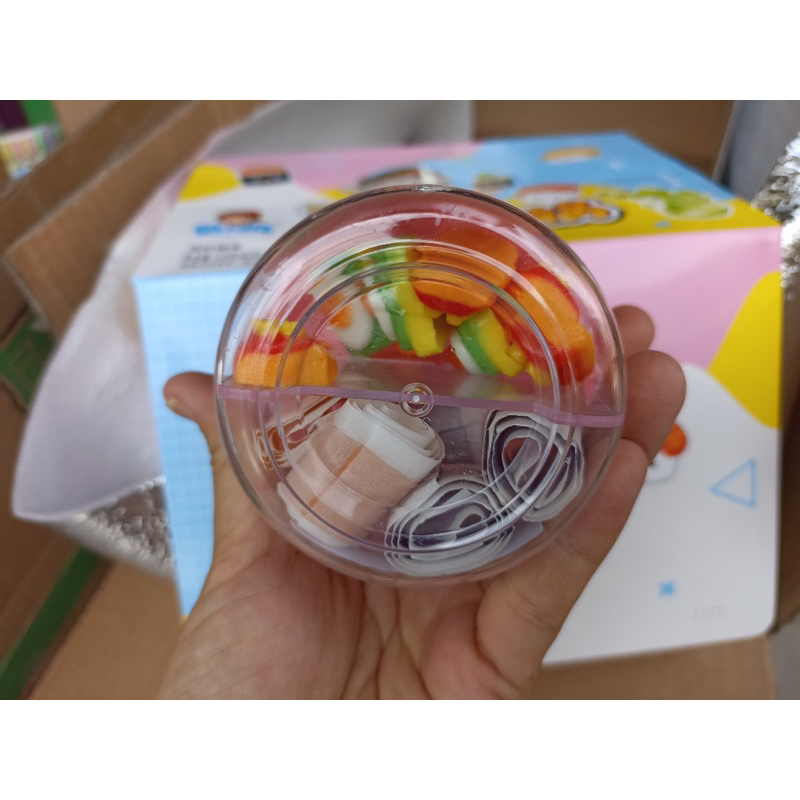 Hộp 12 lọ kẹo dẻo hambeger hình nồi cơm điện 2 ngăn