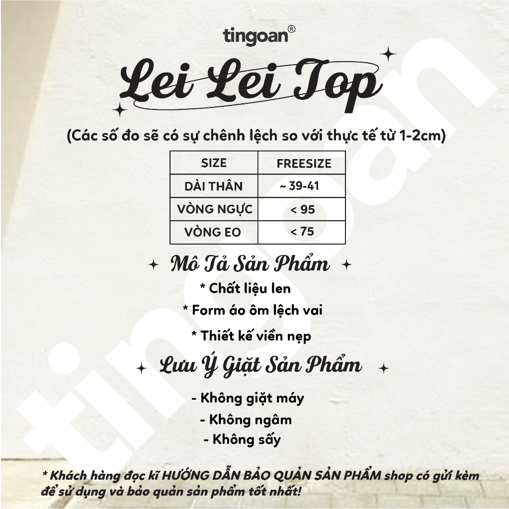 TINGOAN® - Áo len lệch vai trắng viền đen ôm LEI LEI TOP/WH