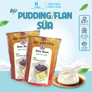 Bột pudding sữa hucha bịch 1kg, nguyên liệu hucha