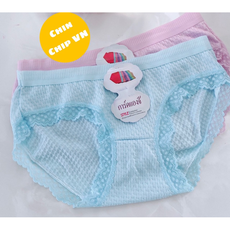 Quần lót cotton thái lan mịn quan lot nu lưng cao thun lạnh quần ren quần lót su thun lạnh thông hơi nữ bigsize