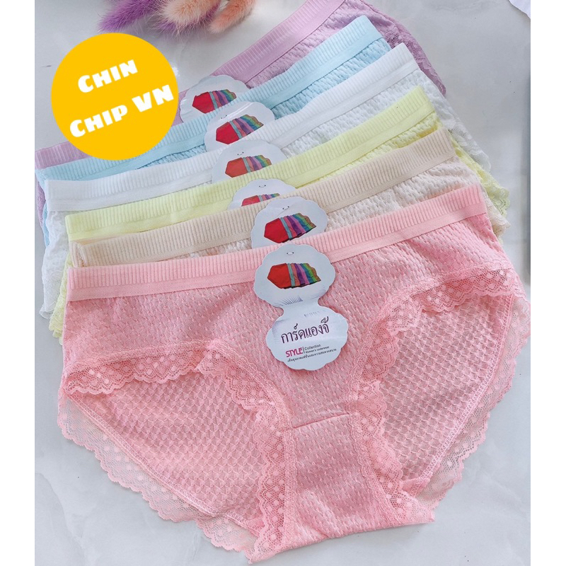 Quần lót cotton thái lan mịn quan lot nu lưng cao thun lạnh quần ren quần lót su thun lạnh thông hơi nữ bigsize