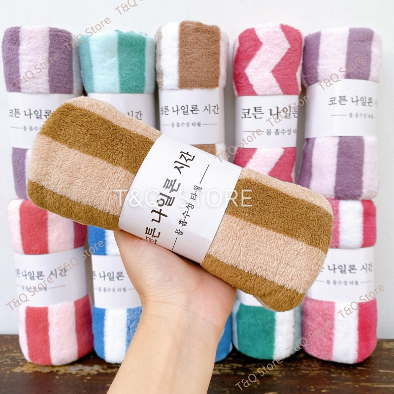 Khăn tắm gội lông cừu Hàn Quốc 75x35 cm
