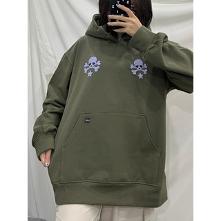 Áo hoodie xanh rêu đầu lâu c101 lumihouse