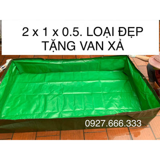 BỂ BẠT 2M x 1M x 0,5M. Loại dày siêu đẹp. Độ bền trên 3 năm