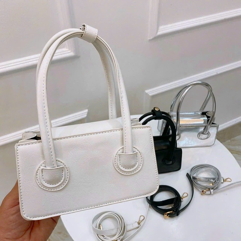 Túi Xách Nữ Túi Đeo Chéo Túi Cầm Tay Da Trơn 2 Ngăn Cứng Cáp Thời Trang QG Store