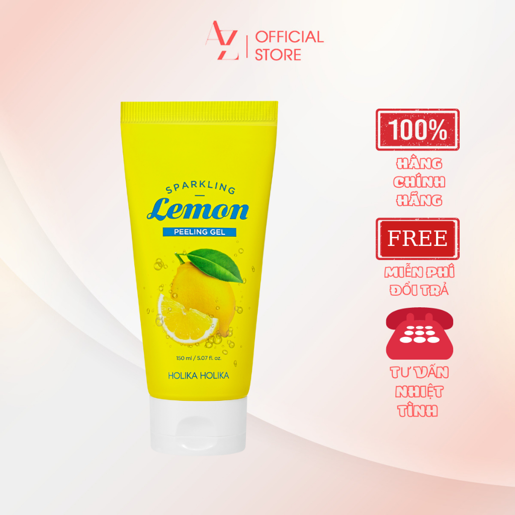 Gel tẩy da chết Holika Holika Sparkling Lemon Skin Peeling loại bỏ bã nhờn thu nhỏ lỗ chân lông 150ml - 7149