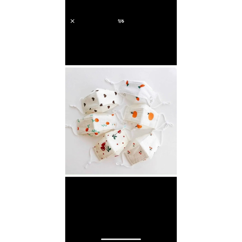 Khẩu trang cho bé - mẫu 3 lớp vải muslin cho bé