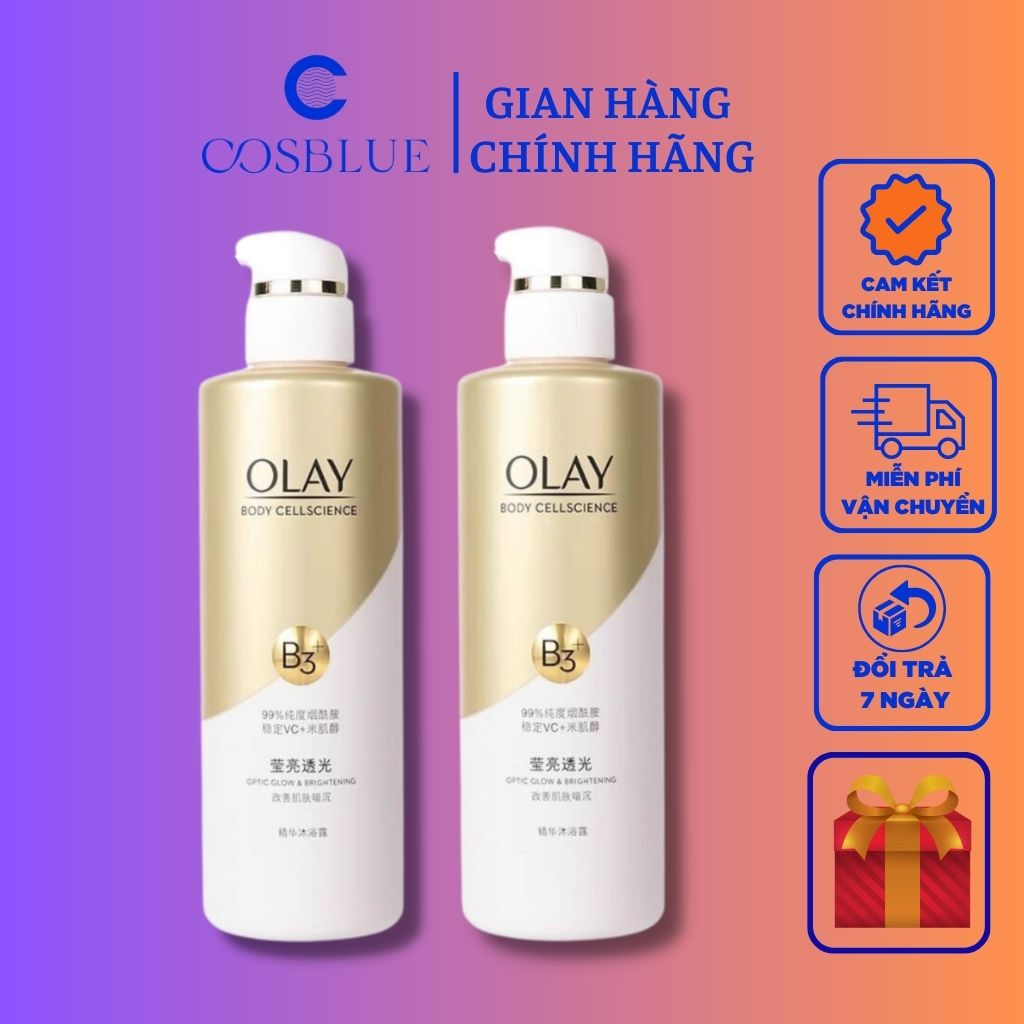 Sữa Tắm OLAY B3+Vitamin C 500ml Siêu Dưỡng Trắng Da, Cấp Ẩm Và Đàn Hồi Cho Da