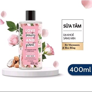 Sữa tắm Love Beauty And Planet bơ murumuru & hoa hồng 400 ml dưỡng ẩm sáng mịn /tropical refresh dưỡng ẩm phụ hồi da khô