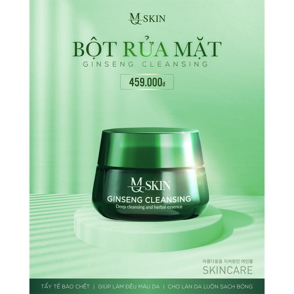 Combo tái tạo da nhân sâm MQ SKIN sạch mụn , sẹo , nám , tàn nhang