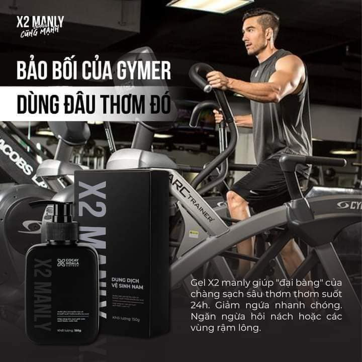 Dung Dịch Vệ Sinh Nam X2 Manly - Gel Vệ Sinh Nam X2 Manly 150ml  - Làm Sạch Khử Mùi Vùng Kín Nam