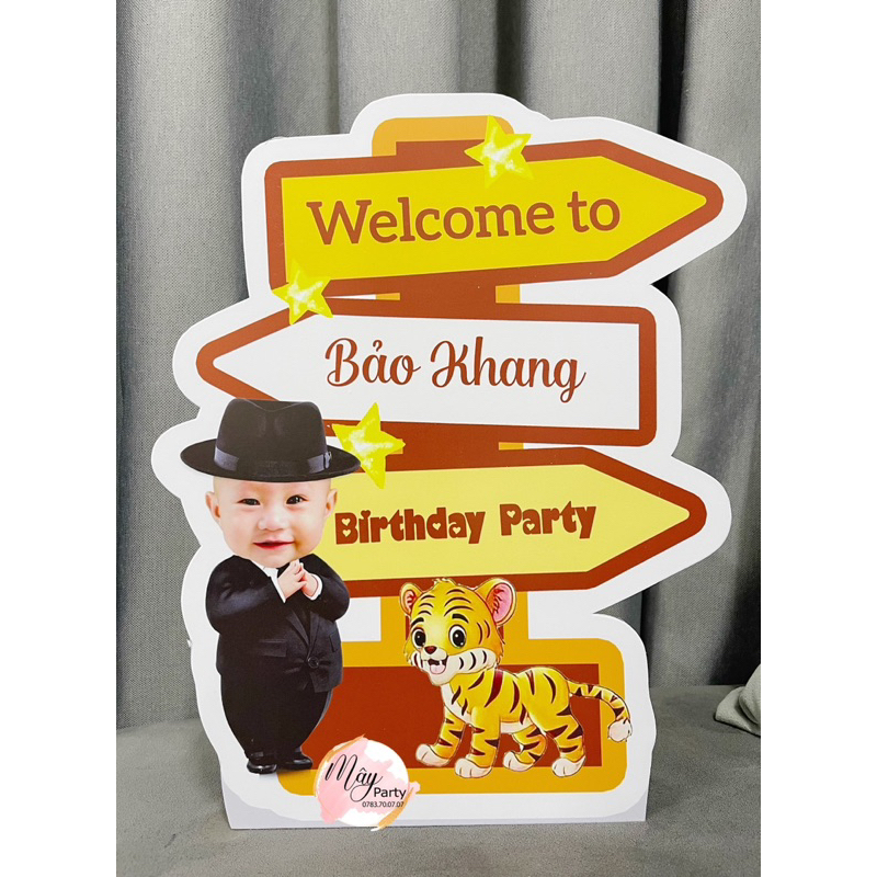 Bảng Welcome thiết kế theo yêu cầu dành cho mọi khách hàng - Mây Party