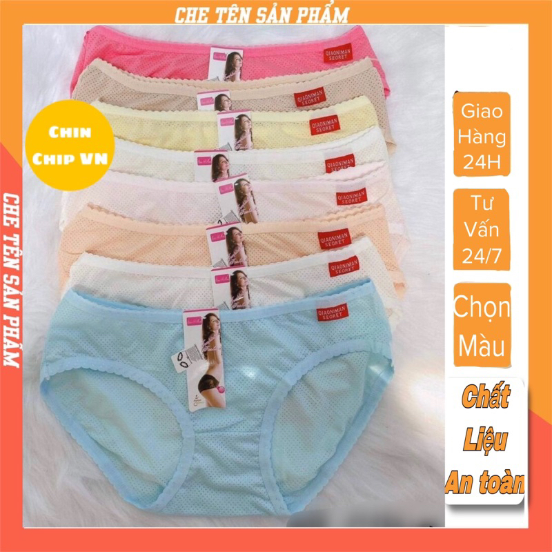quần lót nữ cotton thông hơi thái lan mịn quan lot nu lưng cao thun lạnh quần ren quần lót su đúc su chip combo 10