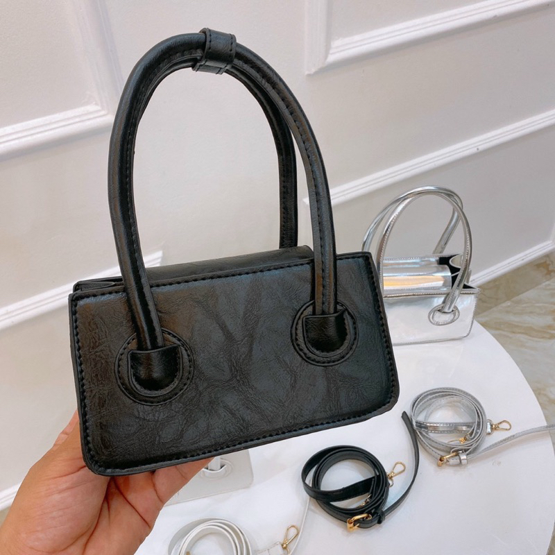 Túi Xách Nữ Túi Đeo Chéo Túi Cầm Tay Da Trơn 2 Ngăn Cứng Cáp Thời Trang QG Store