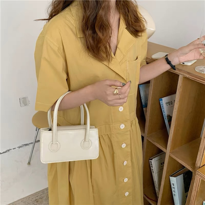 Túi Xách Nữ Túi Đeo Chéo Túi Cầm Tay Da Trơn 2 Ngăn Cứng Cáp Thời Trang QG Store