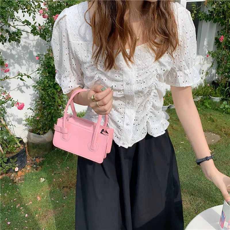 Túi Xách Nữ Túi Đeo Chéo Túi Cầm Tay Da Trơn 2 Ngăn Cứng Cáp Thời Trang QG Store