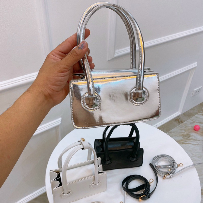 Túi Xách Nữ Túi Đeo Chéo Túi Cầm Tay Da Trơn 2 Ngăn Cứng Cáp Thời Trang QG Store