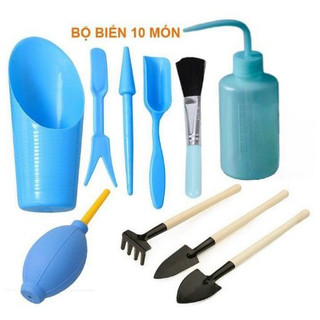 Combo 10 món dụng cụ trồng sen đá, xương rồng, cây cảnh mini tiện lợi