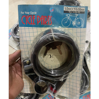 Khóa dây, khóa dây Nhật hàng bãi, cáp dài 1.5m, chưa sử dụng