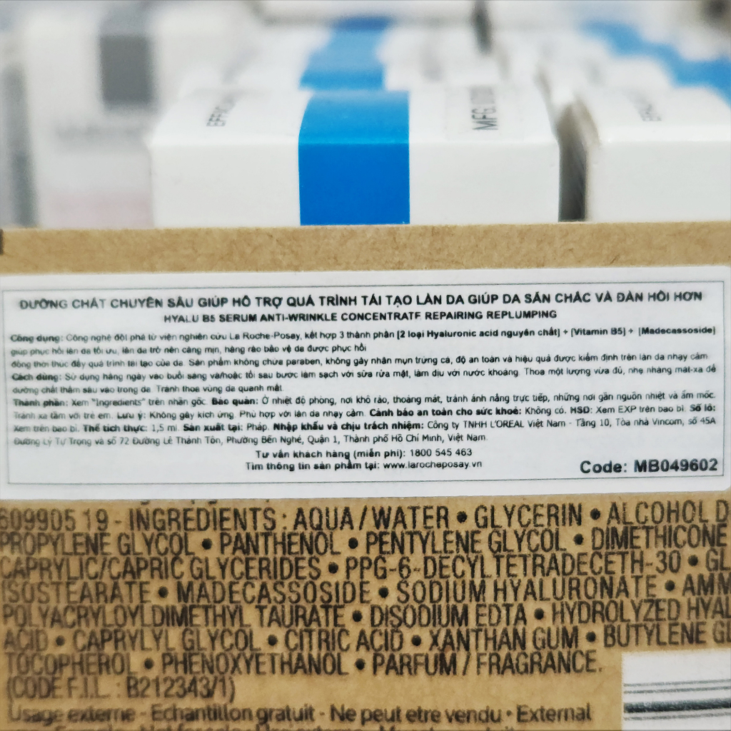 HYALU B5 SERUM La Roche posay DƯỠNG CHẤT GIÚP DA SĂN CHẮC, TÁI TẠO VÀ ĐÀN HỒI HƠN sample