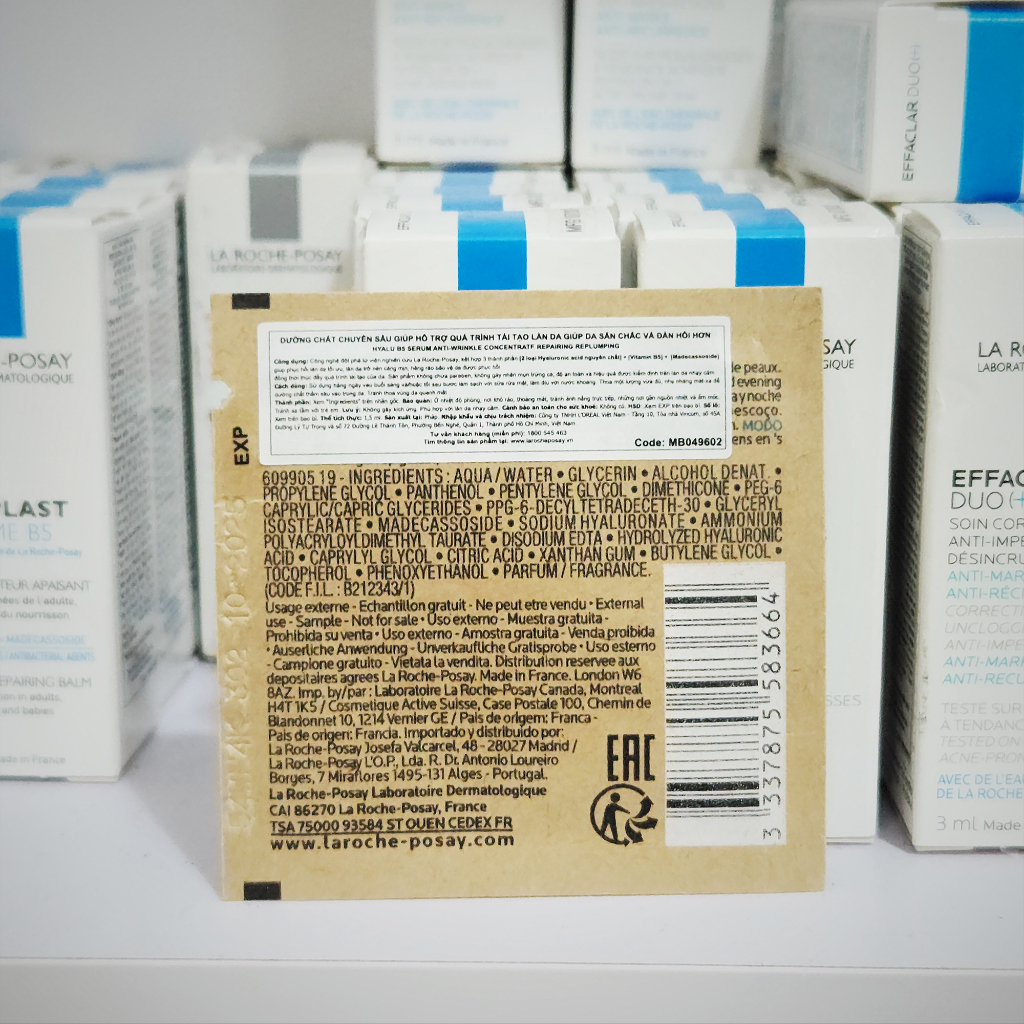 HYALU B5 SERUM La Roche posay DƯỠNG CHẤT GIÚP DA SĂN CHẮC, TÁI TẠO VÀ ĐÀN HỒI HƠN sample