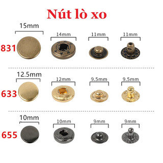 [BÁN SỈ] Nút bấm 4 thành phần Bịch 1000 bộ Bằng thau không gỉ Nút bấm túi ví, áo khoác, đồ da, quần jean...