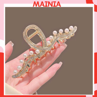 [SẴN Hàng ] Kẹp Tóc Càng Cua Kim Loại Đá Ngọc Lượn Sóng Xinh Xắn Dễ Thương Mainia Shop