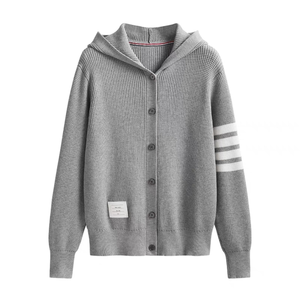 Áo Khoác Thomb 4 Vạch Tay, Có Mũ, Unisex, Form Rộng, Nỉ Bông, Dày Dặn, A440