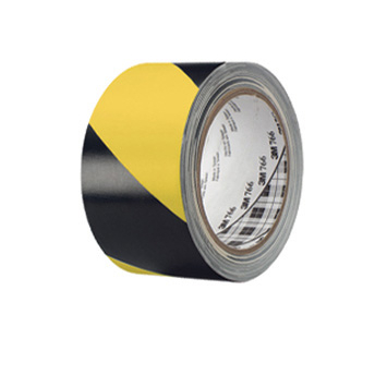 BĂN KEO DÁN NỀN SỌC VÀNG ĐEN CUỘN 33M