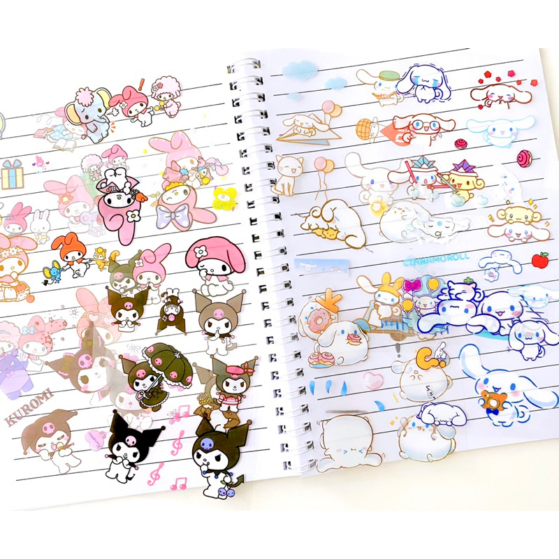 Túi 25 tấm sticker trong Sanrio: Cinnamoroll, My Melody, Kuromi