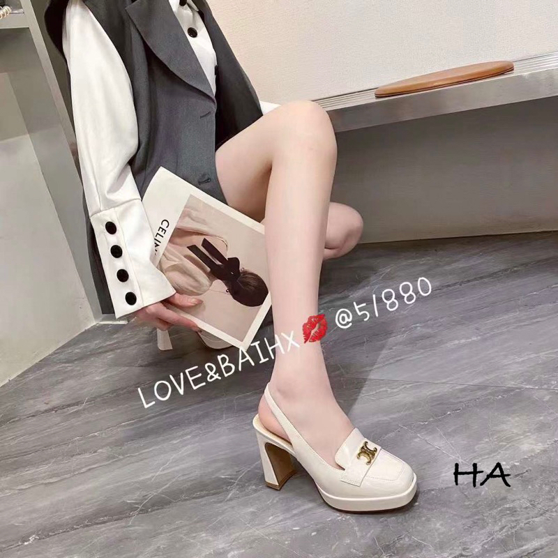 Sandan bít mũi đế đúp gót cao 10cm tôn dáng, chất da bóng quảng châu cao cấp