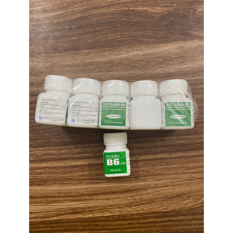 Vitamin B6 lọ 100 viên - cải thiện thiếu B6 và tăng cường miễn dịch cho cơ thể