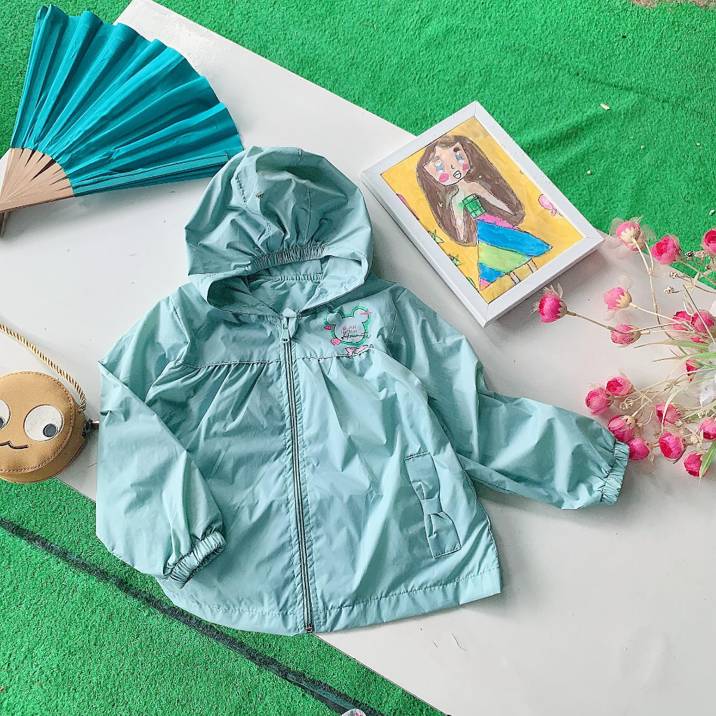 Áo khoác cho bé gái vải dù dáng xòe 12kg đến 25kg