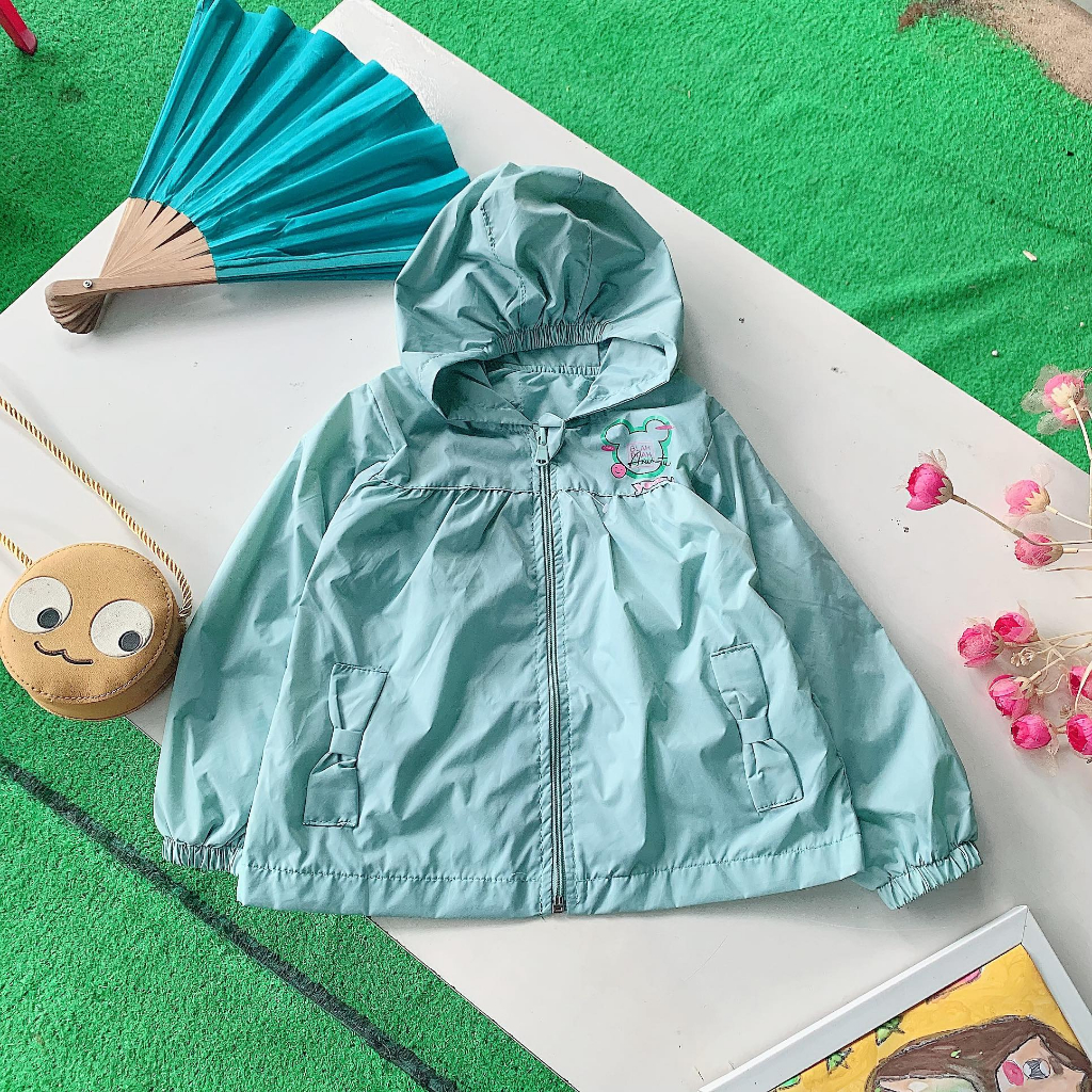 Áo khoác cho bé gái vải dù dáng xòe 12kg đến 25kg